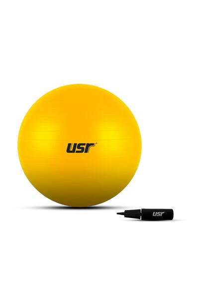 USR Sarı Pilates Topu 654b 65 cm + Pompası