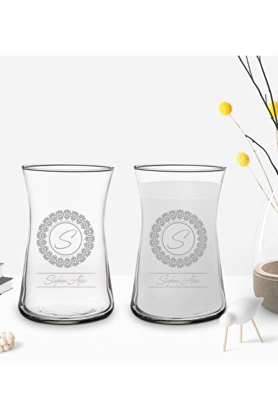 Bk Gift Kişiye Özel Isimli 2’li Heybeli Çay Bardağı Rakı Kadehi-2