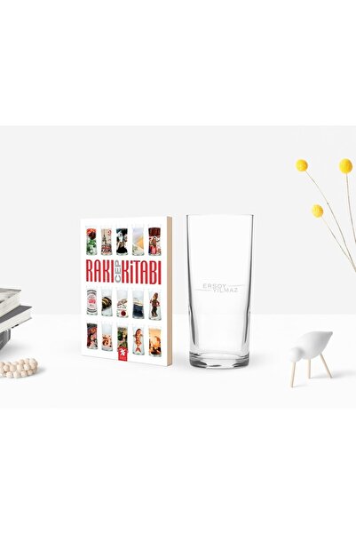 Bk Gift Kişiye Özel Isimli Rakı Bardağı Ve Rakı Cep Kitabı Hediye Seti-1