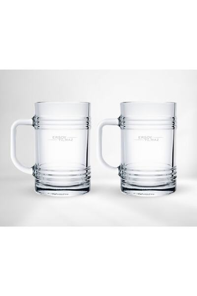 Bk Gift Kişiye Özel Isimli Ikili Tin-can Kulplu Bira Bardağı