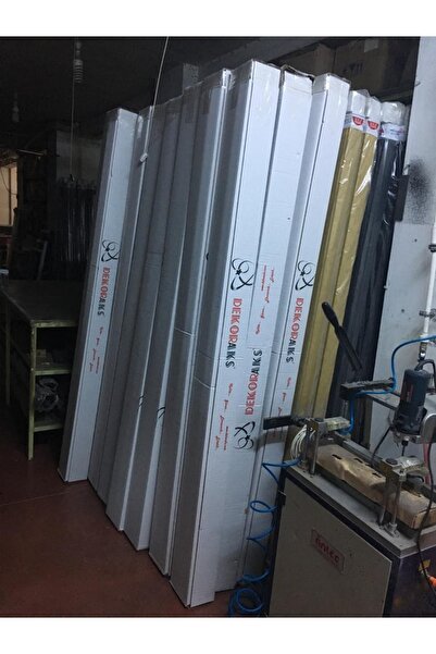 DEKORAKS Beyaz 3 Sıra Camlı Akordeon Kapı 72x200cm