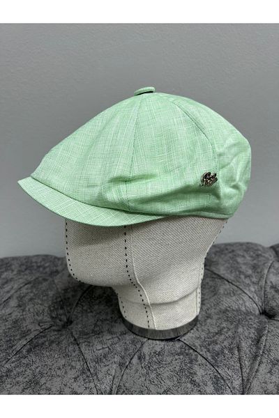 Makro Optik New Model 8 Piece Summer Linen Cap (Peaky Blinders Hat)