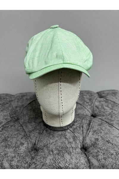 Makro Optik New Model 8 Piece Summer Linen Cap (Peaky Blinders Hat)