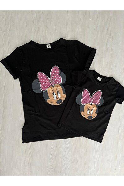 tunay moda Pearl Detail Mother Daughter T-Shirt (Piece Price)