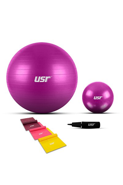 USR Ροζ 20552bl 20+55 εκ. Μπάλα Pilates + Αντλία + 3 Λαστιχένιες Μπάλες Pilates