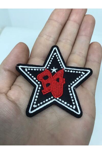 oldskoolbutik Stema brodata rosu stea