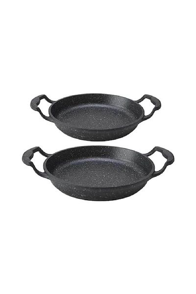Eda 2 Piece Enraz Aluminum Casting Pan Set 20cm 22cm Rose Gold