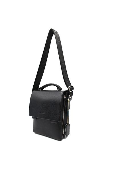 Grande 4265 100% Genuine Leather Men's Hand and Shoulder Strap Bag Black