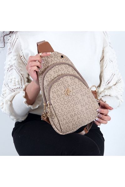 Nas Bag Чанта за тяло Nas 1070 Written, кафява, норка