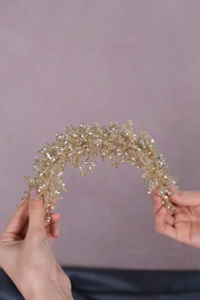 Bontex Cel mai frumos accesoriu de păr pentru mireasă Barbara Crystal cu mărg...