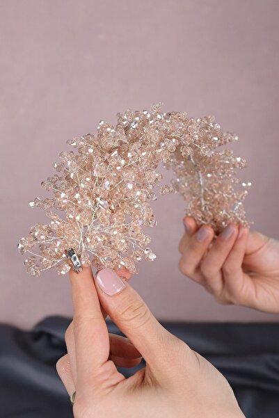 Bontex Cel mai frumos accesoriu de păr pentru mireasă Barbara Crystal cu mărg...