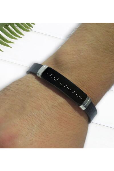 Bk Gift Kişiye Özel Isimli Mors Alfabesi Deri Bileklik-1