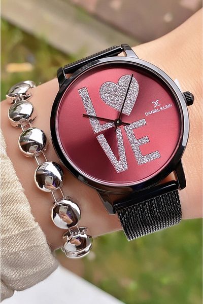 Daniel Klein Brand Black Color Waterproof Women's Wristwatch - with Bracelet Gift