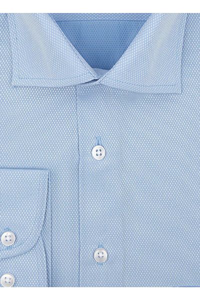 SÜVARİ Gm2025000190 Ανδρικό πουκάμισο Classic Collar Regular Fit Dobby White