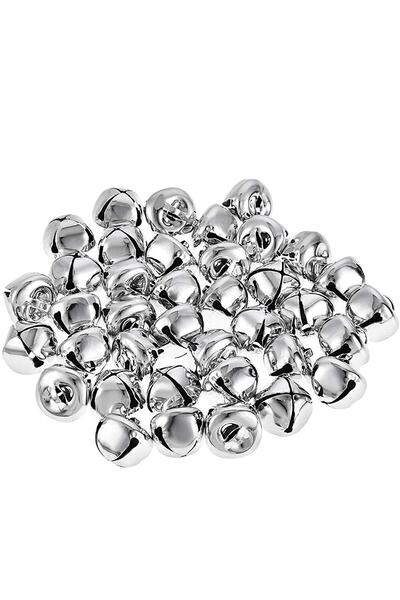 Hyd Parti Süsleme Malzemesi 2cm Metal Çıngırak Zil Gümüş Renk 20 Li Paket