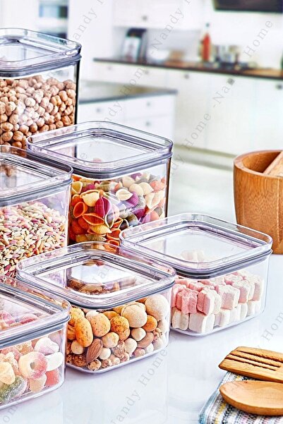 Nandy Home Set of 18 Square Sealed, Leak-Proof Lid Storage & Food Container Transparent