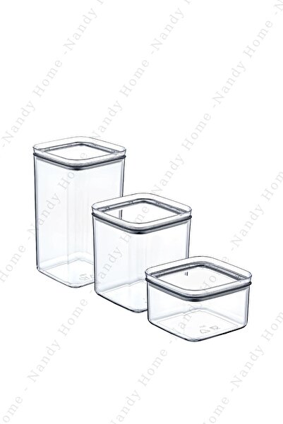 Nandy Home Set of 18 Square Sealed, Leak-Proof Lid Storage & Food Container Transparent
