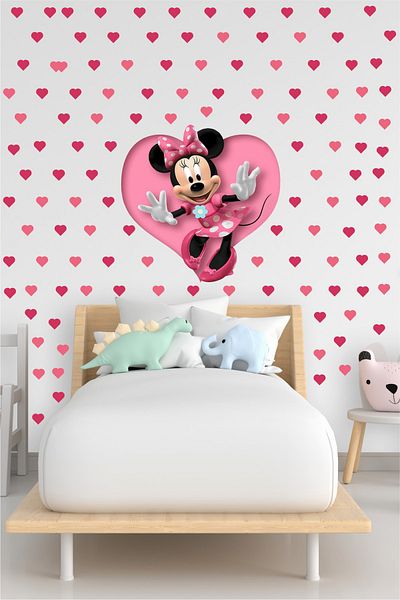efekt reklam Mini Mouse Heart Mega Set Παιδικό Βρεφικό Δωμάτιο Αυτοκόλλητο Αξεσουάρ Ταπετσαρίας Στολίδι Αυτοκόλλητο τοίχου