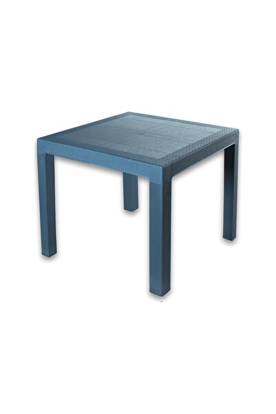 4A GROUPS - 90x90cm Rattan Masa Petrol Mavi