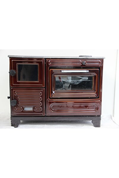 EFOR SOBA Eforısı Lüks Döküm Camlı Kuzine Majolik Renk Yaylı Kapak