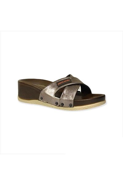 Pierre Cardin 3217 Platinum Wedge Heel Orthopedic Slippers