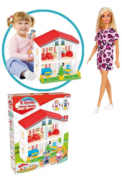 DEDE Doll House 40 Pieces Barbie Doll with Gift