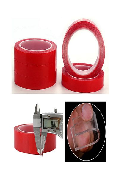 reyoto Double Sided Silicone Transparent Mounting Tape Nano Technology Width 3 Cm Wrap Length 5 Meters