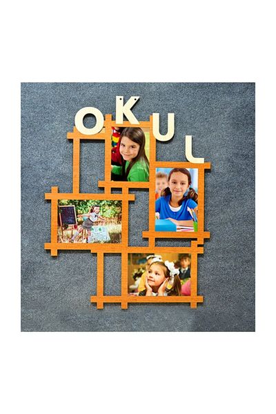 ÖZCANLAR ÇERÇEVE School Themed Picture Frame School Work MDF School Student Graduation Decorative School Themed MDF Frame