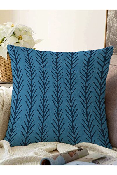 Realhomes الأزرق الداكن الأزرق رخامي الفن الرقمية المطبوعة الحديثة راشيل محبو...