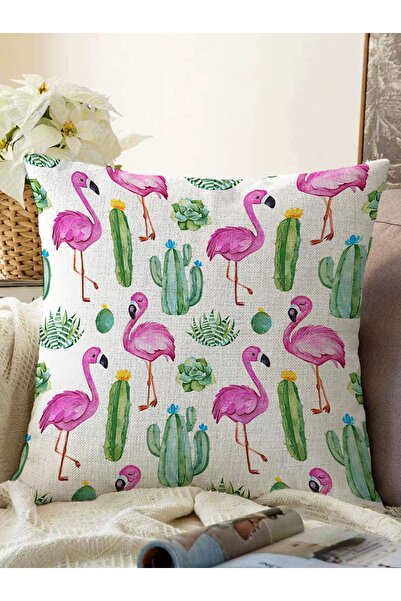 Realhomes Tropski kaktus flamingo specijalni dizajn digitalno štampana rašel ...