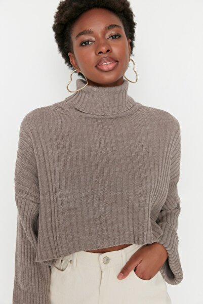 Trendyol Collection Pullover - Braun - Regular Fit