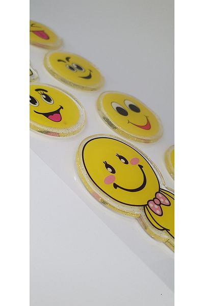 RMC Design Autocolant cu gel girafă Fețe zâmbitoare Emoji 3D