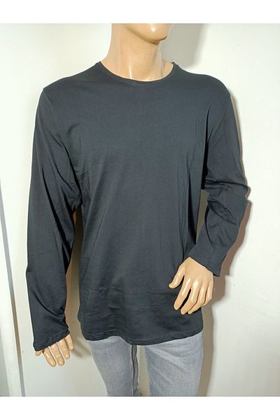 DYNAMO Μπλουζάκι με μακρυμάνικο λαιμόκοψη Slim Fit Plus Size
