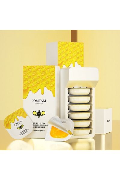JOMTAM Moisturizing Cleansing Pudding Masks with Honey and Peptides Set of 6 7.5 Gr