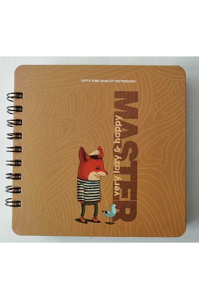 Gıpta 16x16 Spraled Lined Note Book Thick Cover 100 Sheets Very Lazzy & Happy