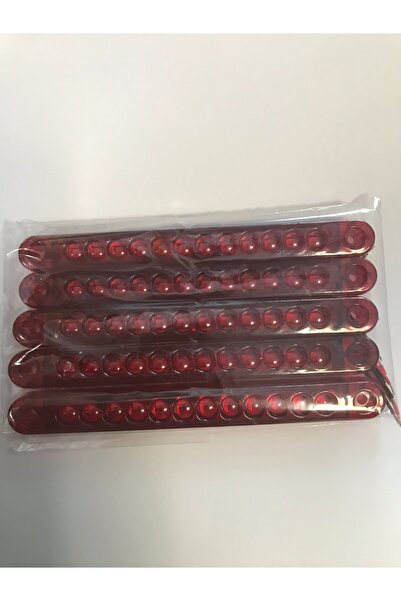 Akyol 12 Ledli Uzun Mercek Led Kırmızı Renk (5 ADET) - 12-24 V Led Pozisyon L...
