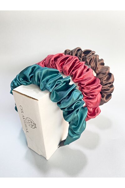 CSR AKSESUAR Set de 3 coroane din satin adunat