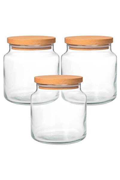 ERPA AVM Wooden Lid Jar Medium Size 3 Pieces