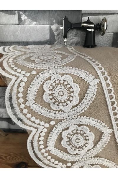 Çeyiz Bahçesi Βελούδινη πετσέτα French Guipure Maple Cappuccino 50&90