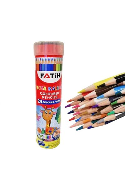 Fatih Metal Tube 24 Pieces Dry Paint Pens 24 Colors Dry Paint Full Size