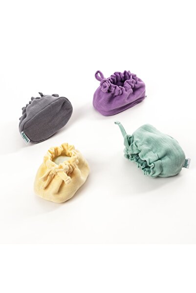 Zuppers Organic Newborn Booties - Muslin - Mint (0-6 MONTHS)