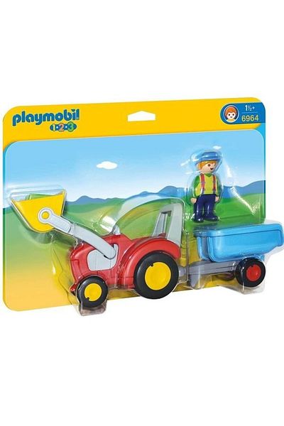 Playmobil 6964 Model Tractor with Trailer
