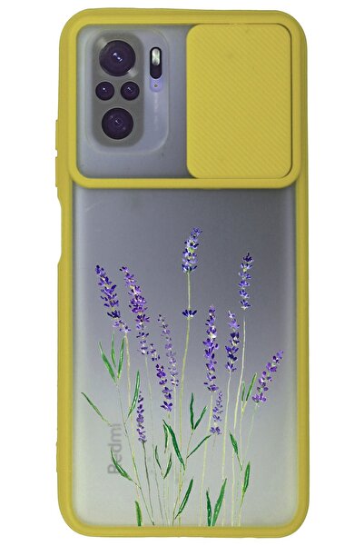 WANNA PROTECT Xiaomi Redmi Note 10s Uyumlu Sarı Kamera Korumalı Sürgülü Lavan...