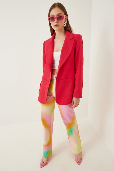 Happiness İstanbul Blazer - Rot - Regular Fit