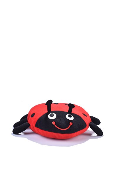 BAMBİTOYS Unisex Kırmızı siyah Uğur Böceği Yastık  Wellsoft 33 cm