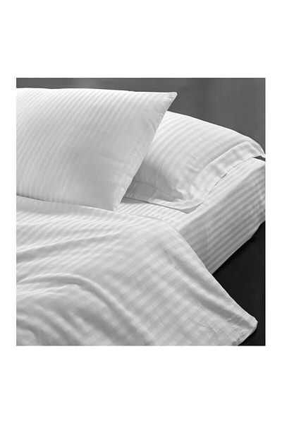 Mulberry Hotel Pillow Case Cotton Satin 2 Pieces White 50x70 Sedna