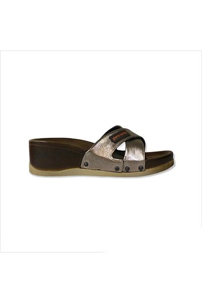 Pierre Cardin 3217 Platinum Wedge Heel Orthopedic Slippers