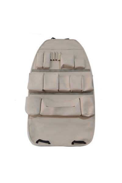 BTM OTOMOTİV Araba Koltuk Arkası Makam Organizer Eşya Düzenleyici Bej