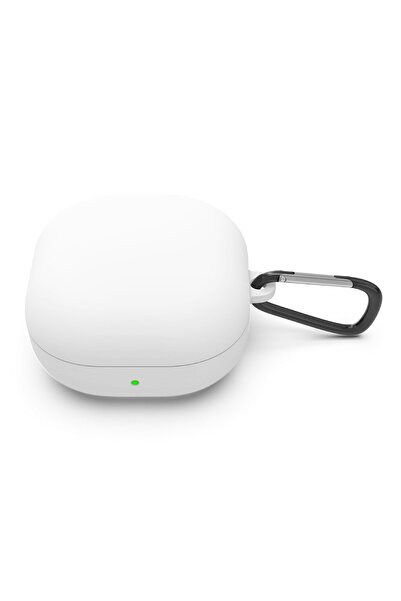 Microsonic Samsung Galaxy Buds 2 Uyumlu Mat Silikon Kılıf Beyaz