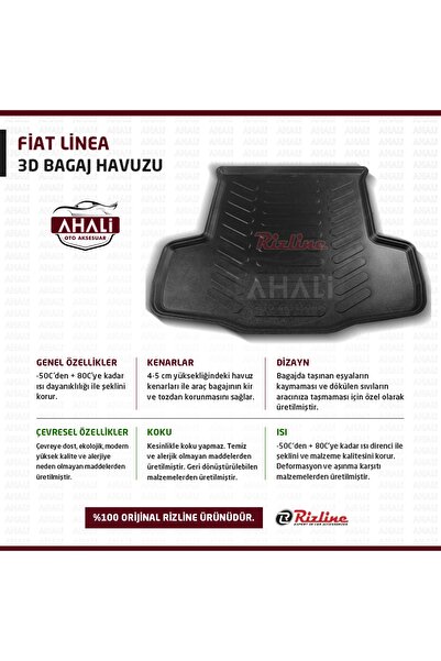 Rizline Fiat Linea 3d Bagaj Havuzu+araç Koku Hediyeli